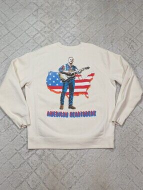 Zach Bryan Sweatshirt Adult XL White American Heartbreak Tour Heavy Crewneck